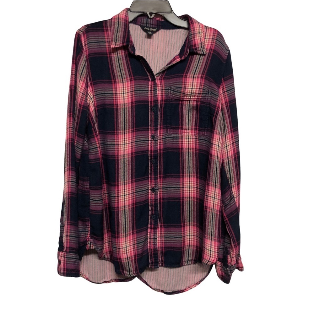 Lucky Brand Pink and Purple Flannel Size Small